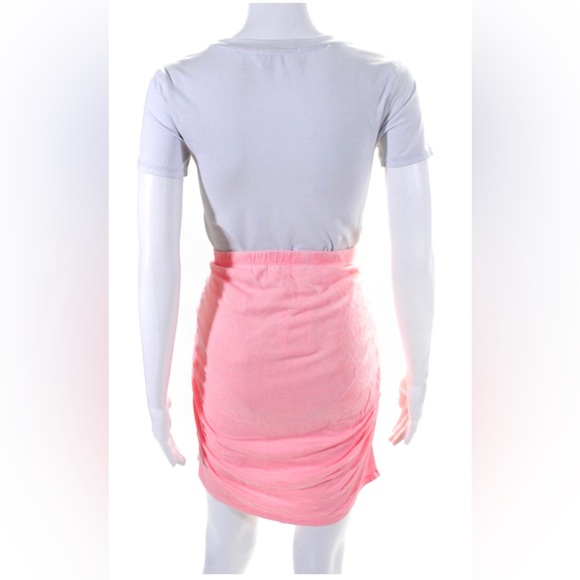 Sundry Womens Ruched Pink Mini Pencil Skirt Size 2 (XS) NWT - Picture 4 of 10